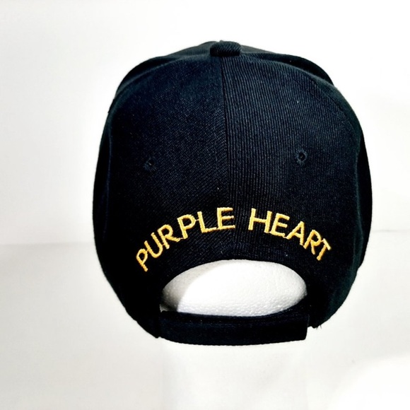Purple Heart Combat Wounded Men's Cap Ball Hat Bla - Picture 3 of 5